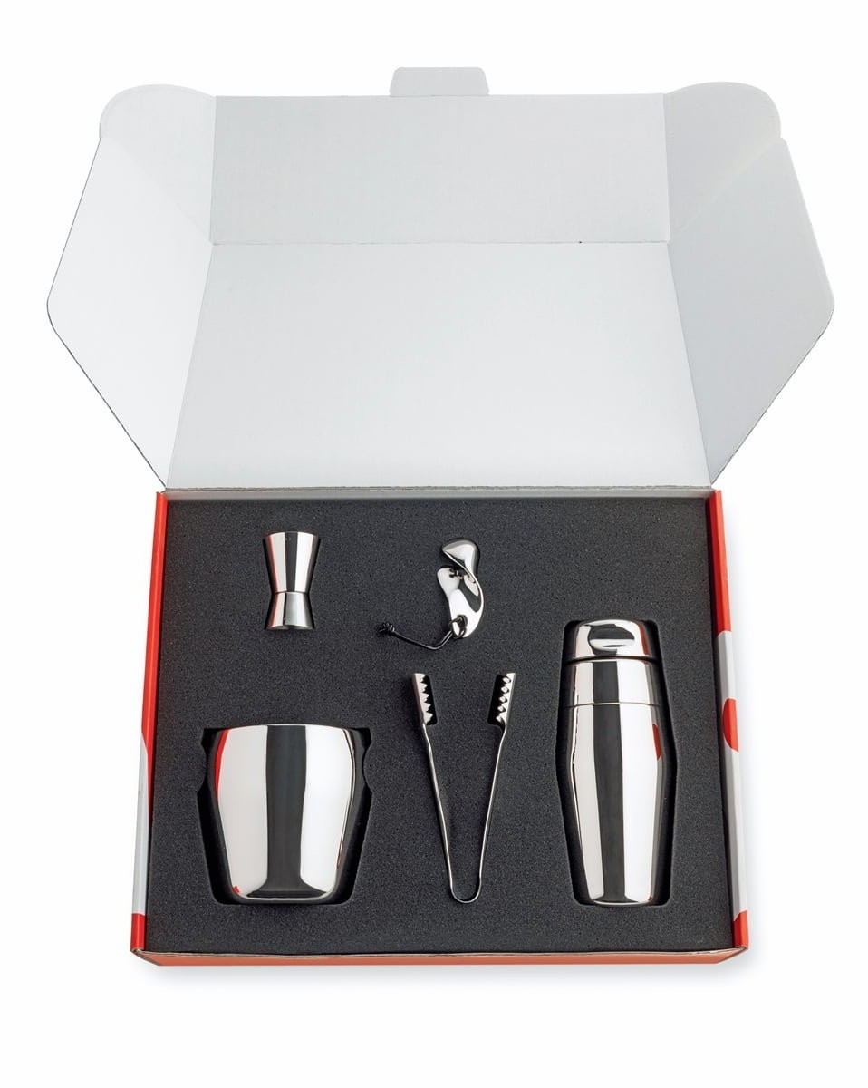 Alessi MIXOLOGY Zestaw Barmański 5 El. Srebrny L 870SET