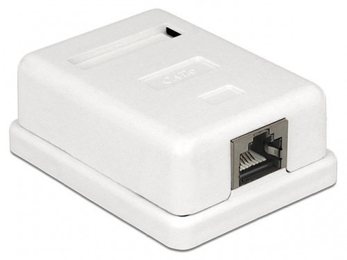 Delock GNIAZDO NATYNKOWE KAT.6 1X RJ45 EKRANOWANE BIAŁE