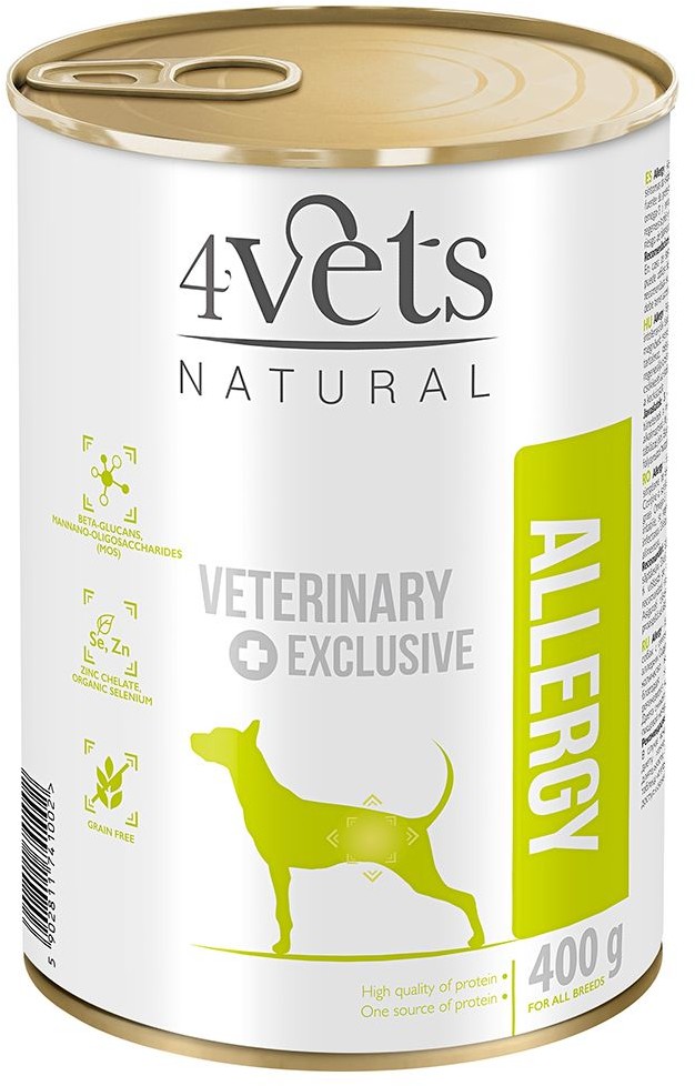 4vets 4Vets Natural Allergy  - 24 x 400 g