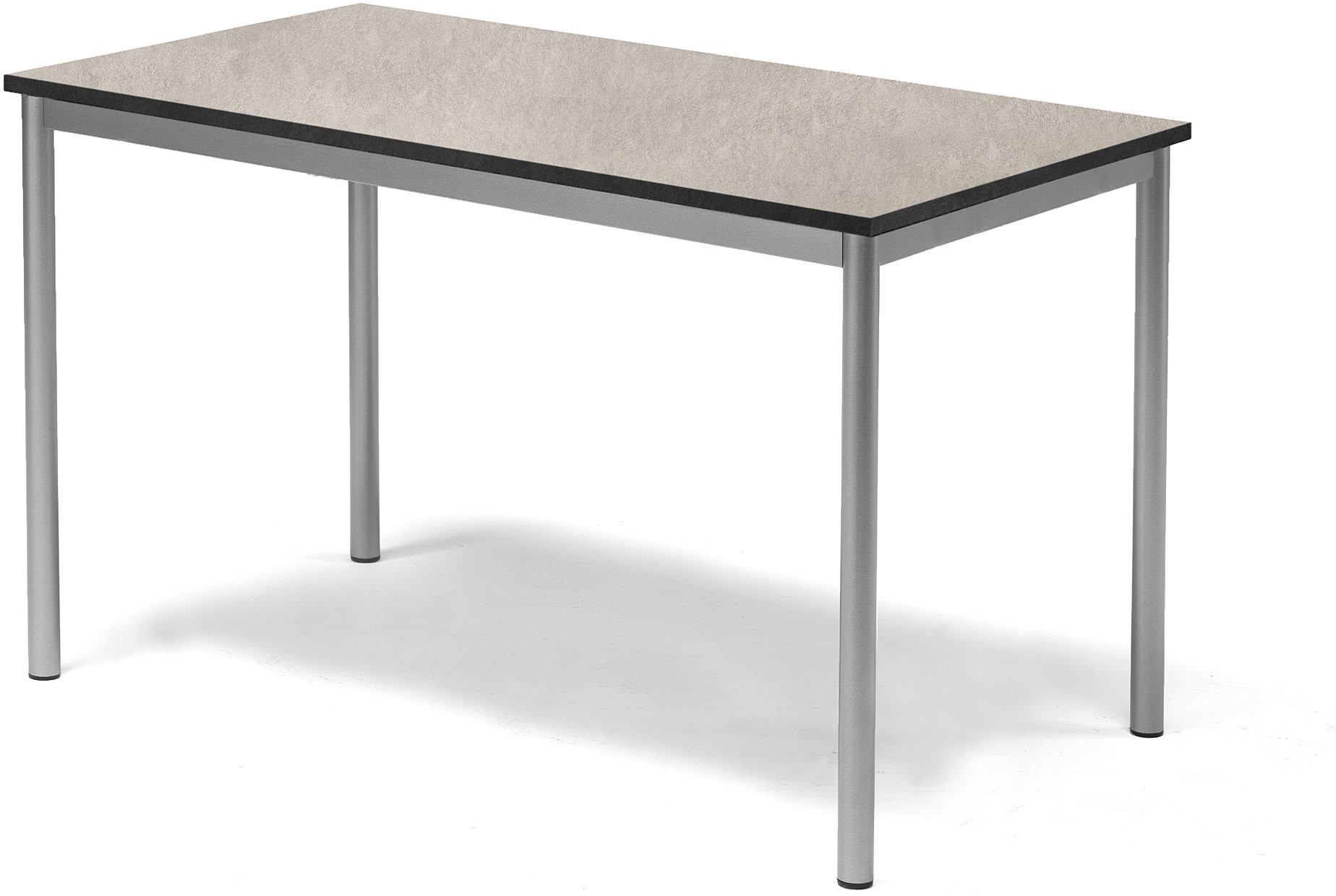 AJ Produkty Stół Sonitus, 1200x700x720 mm, rama srebrna, dźwiękochłonne linoleum, szary