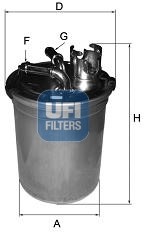 UFI Filtr paliwa 24.451.00 24.451.00