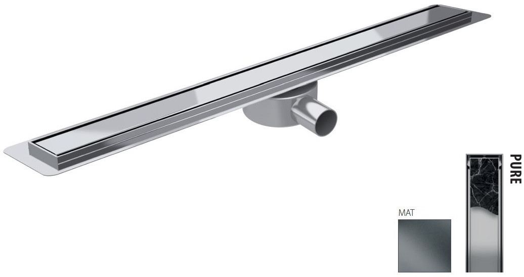 Wiper New Premium Slim Pure Zestaw Odpływ liniowy 90 cm mat 100.3388.03.090