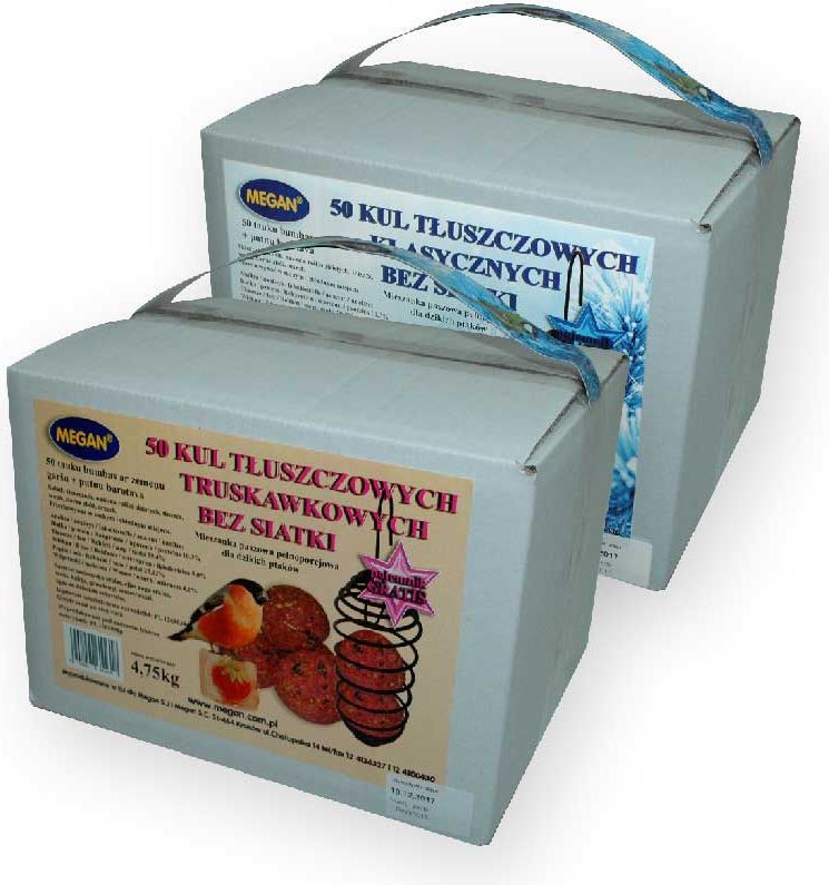 Megan 50 kul klasycznych bez siatki 90-100g w kartonie+ sprężyna 4.75 kg