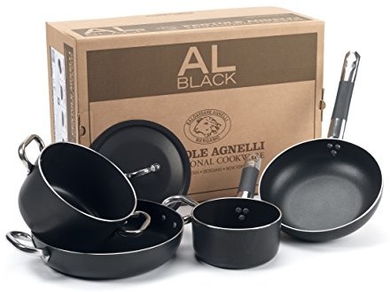 Pentole Agnelli Zestaw lakierów do ALB dobra przyczepność w aluminiowych, czarna, 5 sztuka ALSASETALBLACK2