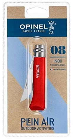 Opinel Blister Pack N 08 Nóż, czerwony, jeden rozmiar 001981