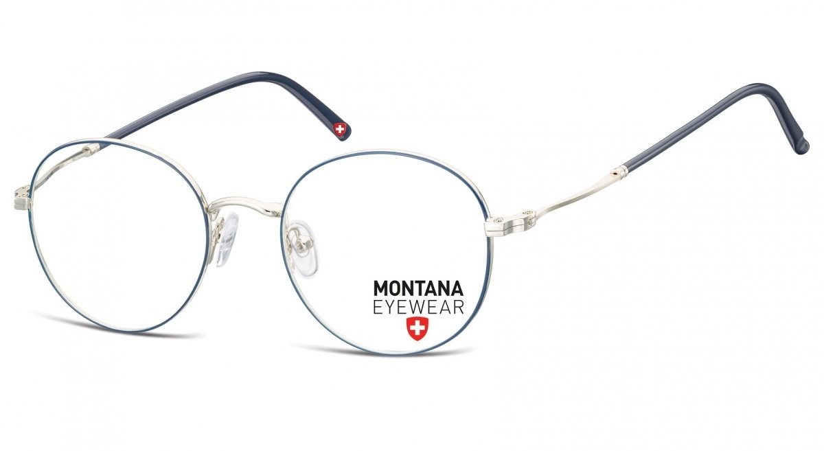 Montana Lenonki okulary Oprawki optyczne MM598A niebiesko-srebrne MM598A
