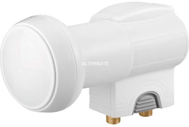 Goobay SAT Universal Twin 0.1dB konwerter LNB 10,6 - 12,75 GHz Biały