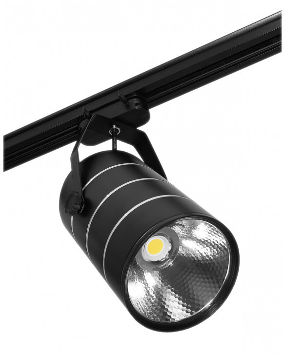 NVOX Lampa sklepowa led reflektor szynowy jednofazowy czarny 30w 2550 lm światło neutralne 4000k