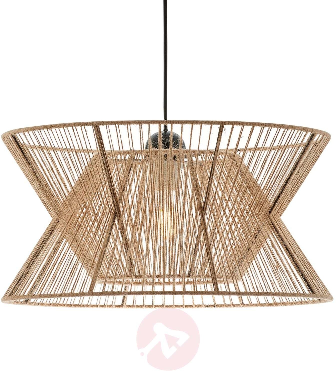 Viokef Lampa wisząca Argela z podwójnym kloszem naturalna