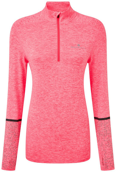 RONHILL RONHILL Bluza biegowa damska LIFE NIGHTRUNNER 1/2 ZIP różowa