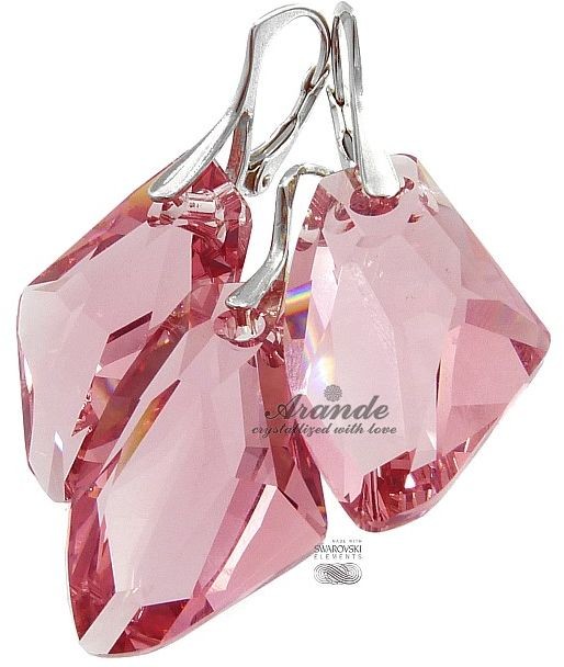 Arande SWAROVSKI PIĘKNY KOMPLET GALACTIC ROSE SREBRO 702014