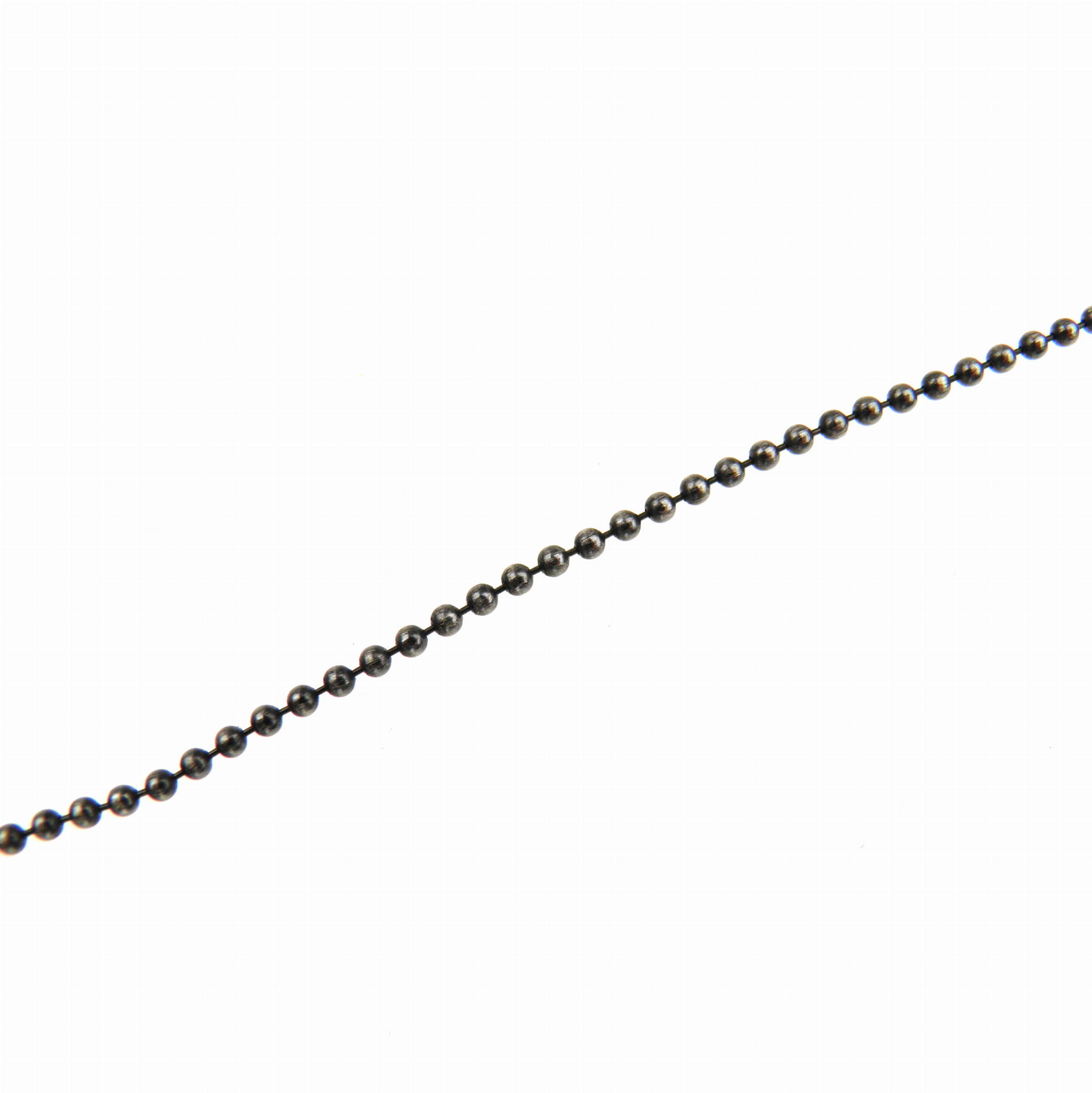 Venus Galeria Łańcuszek kulkowy srebrny grafitowy - 45 cm