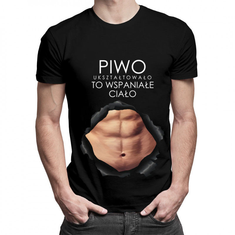 Piwo ukształtowało to wspaniałe ciało v2 - męska koszulka z nadrukiem 6464