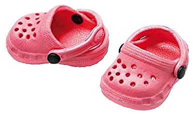 Heless 2010 buty dla lalek, kultowe chodaki w kolorze różowym lub niebieskim, rozmiar 28 33 cm 2010Heless
