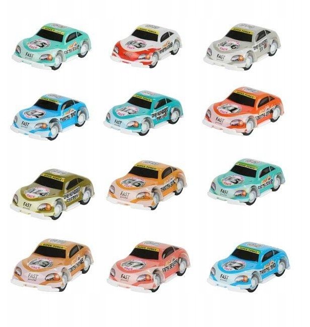 Turbo Racers Zestaw samochodów wyścigowych 12 sztu