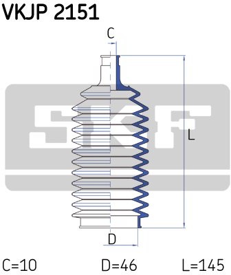 SKF Zestaw osłon, układ kierowniczy VKJP 2151