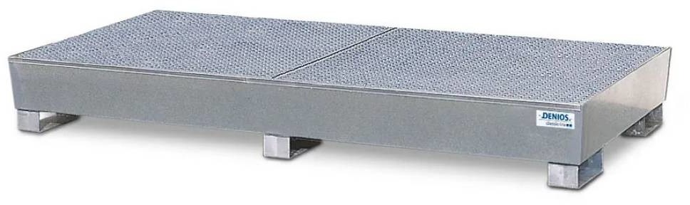 722 DENTA Wanna wychwytowa ze stali na 8 beczek cynkowana z prześwitem i kratą 1300x2680x343 72279374 79374-uniw