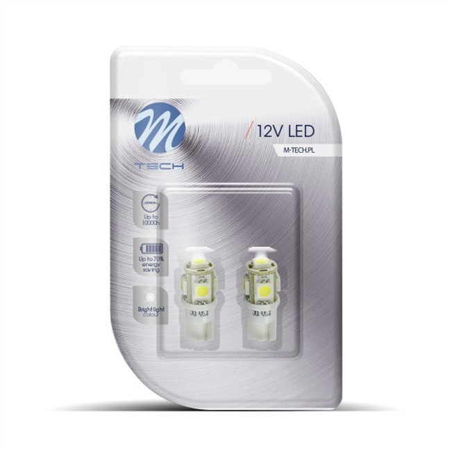 DIODA LED L054 W5W  BIAŁA