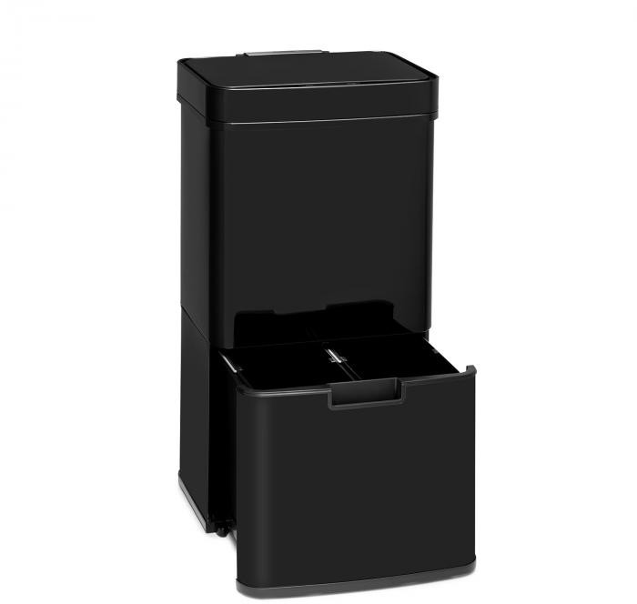 FENIKS Klarstein Klarstein Touchless Black Stainless Steel, czujnik, 72 l, czarny KG15-TouchBLStainSte