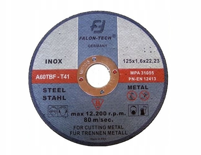Falon Tarcza do cięcia stali metalu 125x1,6mm Tech