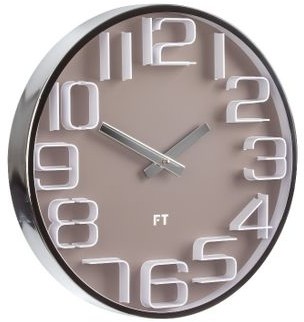 Future Time Designerski zegar ścienny Future Time FT7010BR Numbers 30cm FT7010BR