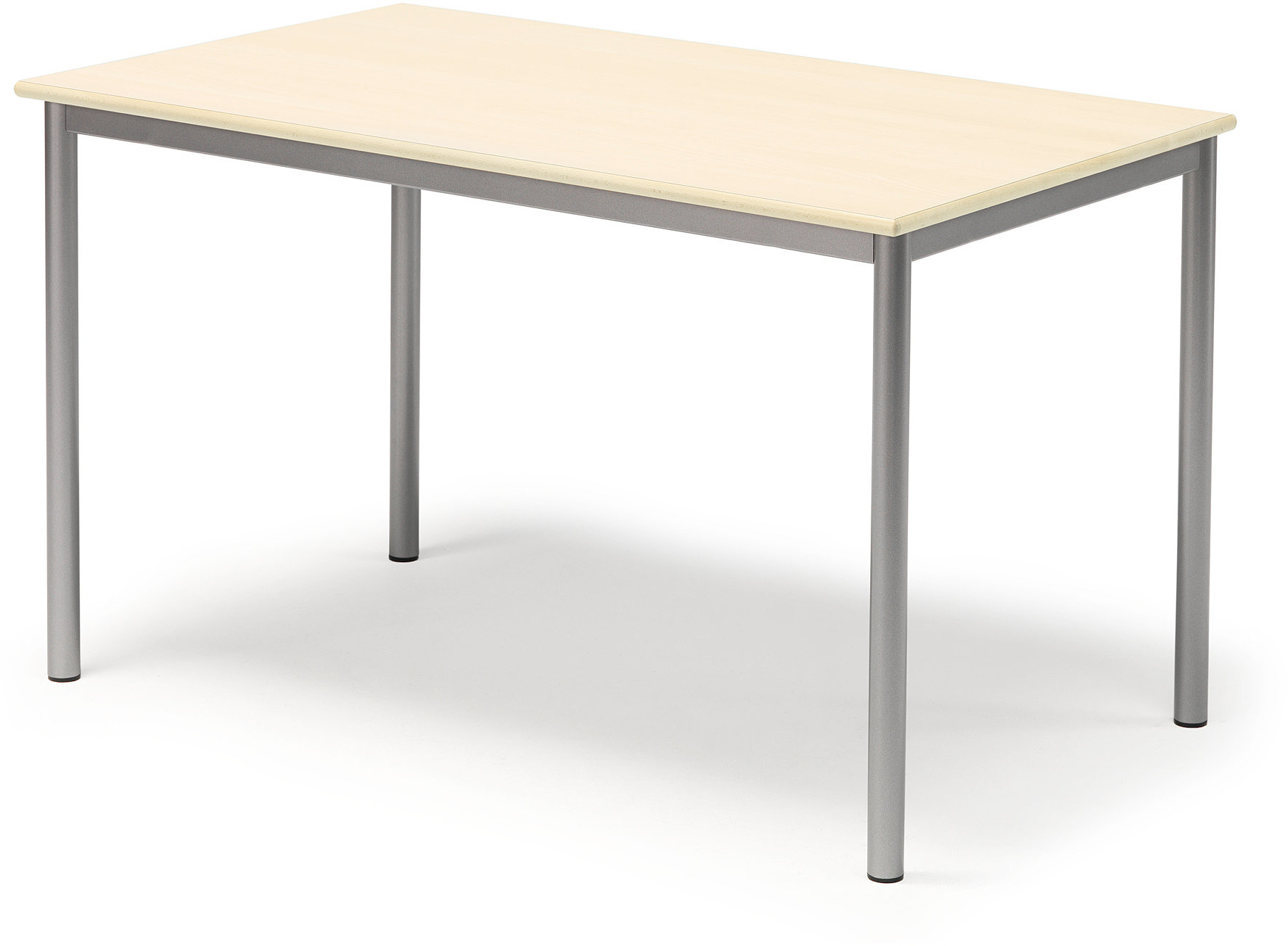 AJ Produkty Stół Sonitus, 1200x700x720 mm, rama srebrna, dźwiękochłonny HPL, brzoza