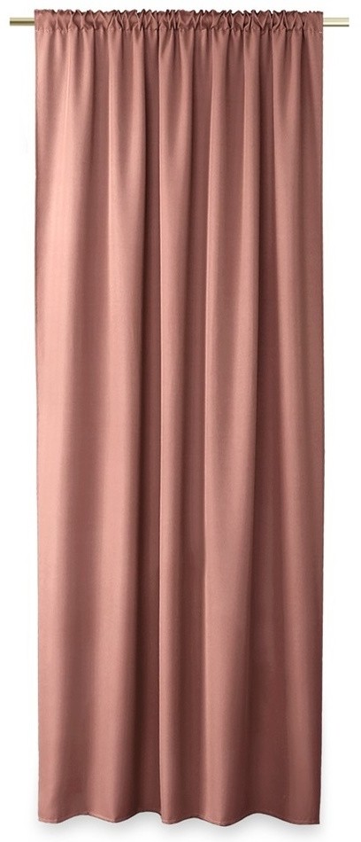 AmeliaHome Zasłona Oxford Pleat różowy, 140 x 250 cm