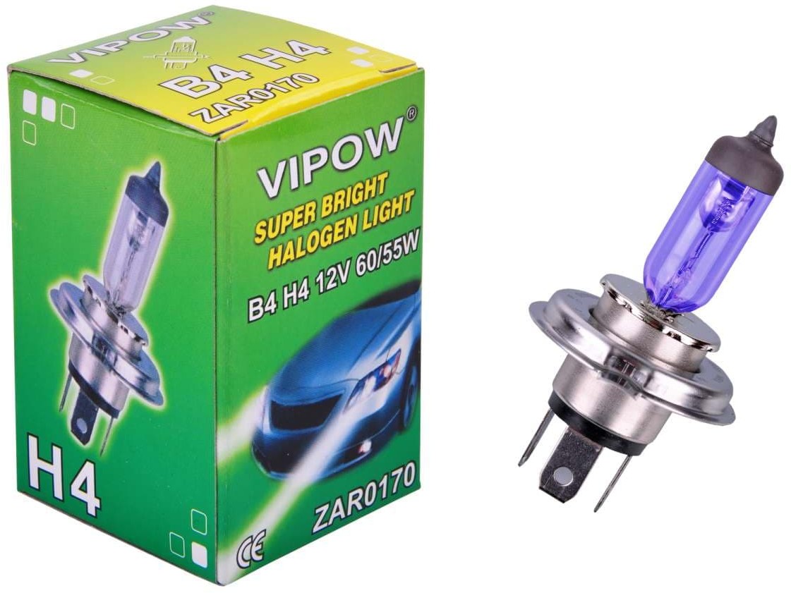 Vipow ZAR0170 Żarówka samochodowa B4-H4 12V 60-55W LEC-ZAR0170