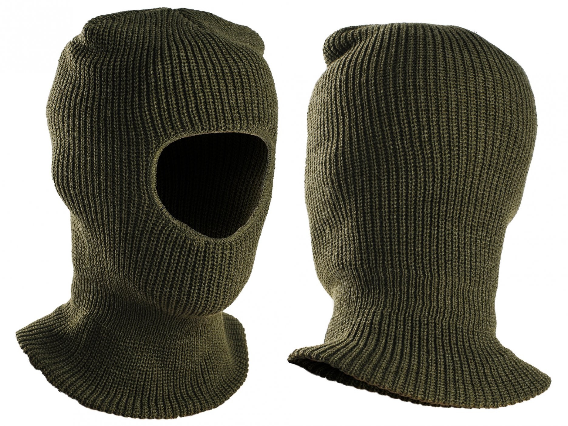 Kominiarka Balaclava - 1 Otwór / Akryl / Oliv