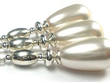 Arande SWAROVSKI piękny komplet SREBRO perły białe #2 1120092229