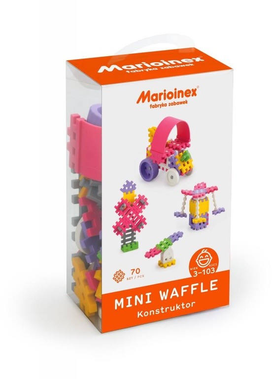 KLOCKI MINI WAFLE KONSTRUKTOR DZIEWCZYNKA 70 EL