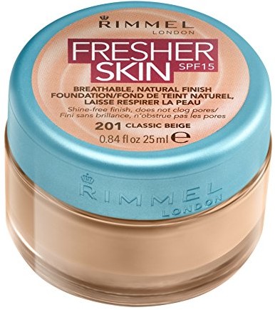 Rimmel London London Fresher Skin SPF 15 wyściółka Switchable Natural wykończenie Foundation 201 Classic Beige, 25 ML 34775699201