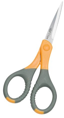 Wedo 9856 scissor (6 cale (15,5 cm ze stali nierdzewnej, Titan Plus) Szary/żółty 1803011