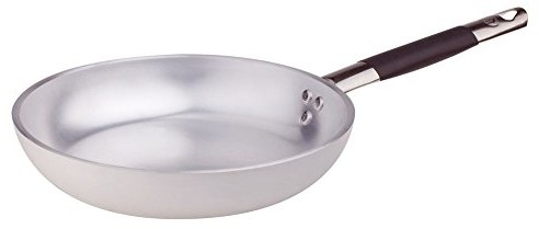 Pentole Agnelli pentole agnelli Cool patelnia do smażenia indukcja proste, wykonany z aluminium, grubość 5 MM, z uchwytem ze stali szlachetnej, srebrny, srebrny/czarny, 32 cm ALMC1111C32