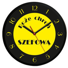 Atrix Zegar ścienny solid Boże chroń Szefową ATE2013SW