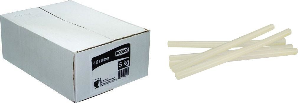 Modeco Wkłady klejowe do kartonu 12 mm x 200 mm mleczne 250 szt 5 kg PAC MN-97-997-5 MN-97-997-5