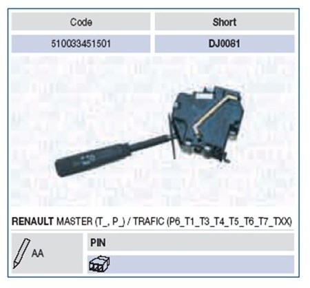 Magneti Marelli Przełącznik kolumny kierowniczej 510033451501