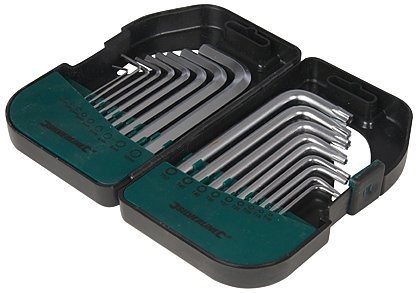 Silverline 341662 z gniazdem sześciokątnym i klucz torx, 18-częściowy zestaw 18-częściowy 341662