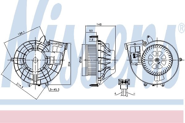 NISSENS Wentylator wnętrza NISSENS 87210
