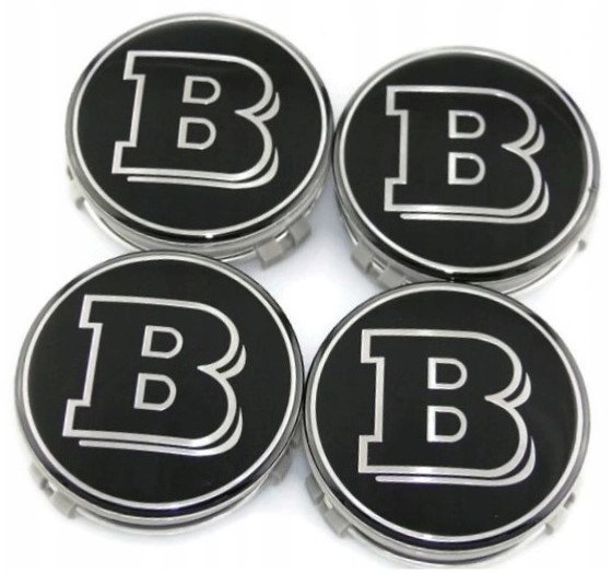 BB-Shop Dekielki Emblematy Mercedes Brabus 75 mm 4 sztuki