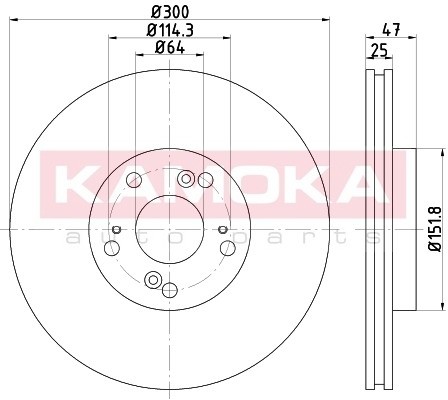 KAMOKA Tarcza hamulcowa 1031127