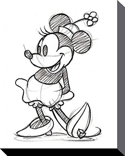 Disney Wydruki na płótnie Minnie Mouse sketched, poliester, wielokolorowa, 40 x 50 cm WDC94313