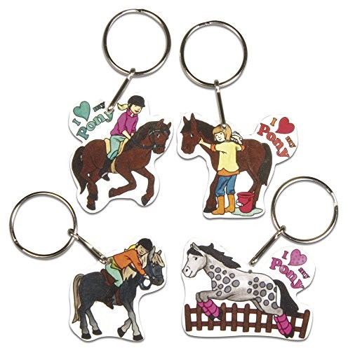 Rayher Hobby Rayher My Pony zestaw folii termokurczliwej, 4 motywy, z breloczkami do kluczy 75354000
