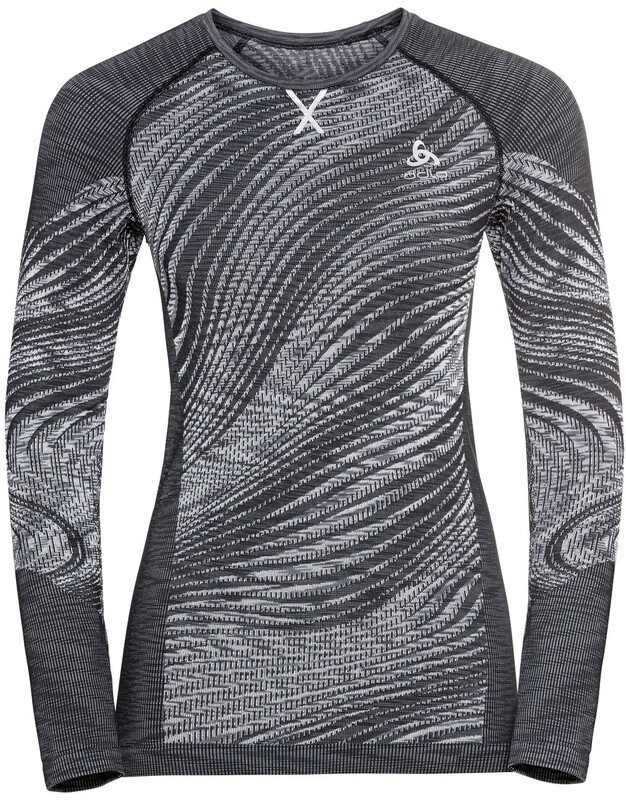 Odlo Blackcomb Plus Top Crew Neck L/S Women, czarny XL 2021 Koszulki bazowe termiczne i narciarskie 188561-60223-XL
