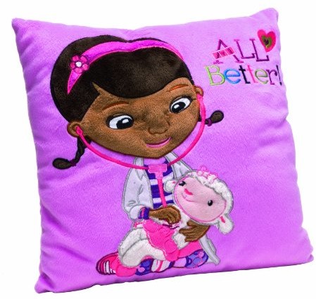 Joy Toy 15404  Doc McStuffins poduszka ozdobiona haftem, 33 x 33 cm