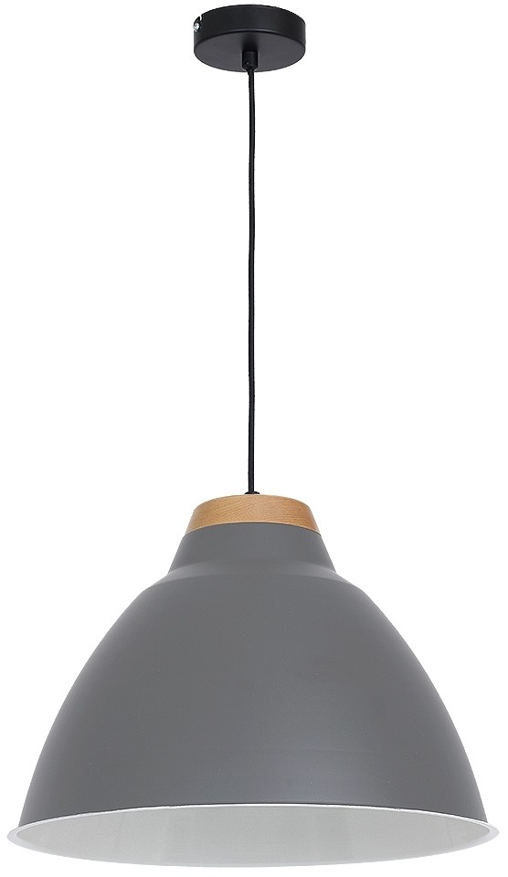 Luminex Lampa wisząca SKAL 1xE27/60W szara