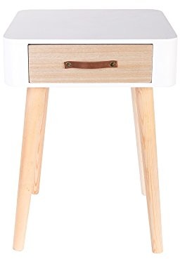 THE HOME DECO FACTORY The Home Deco Factory HD stolik nocny 1 szuflad drewno MDF 37 x 37 x 37,5 cm HD3739