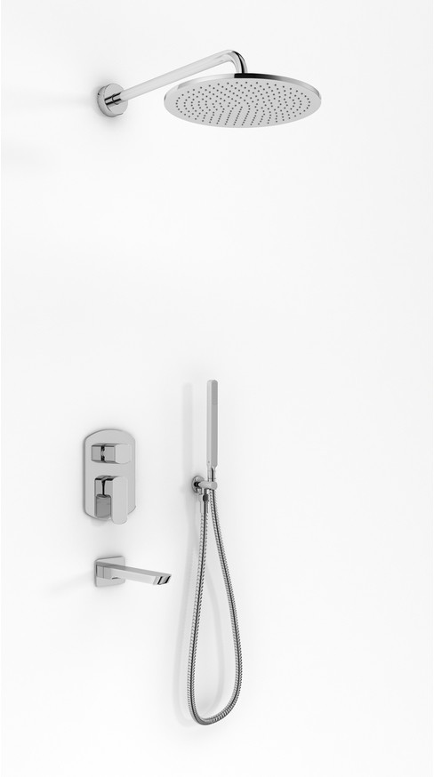 Zdjęcia - Zestaw prysznicowy Kohlman Foxal zestaw prysznicowo-wannowy z deszczownicą 30 cm chrom QW211F 