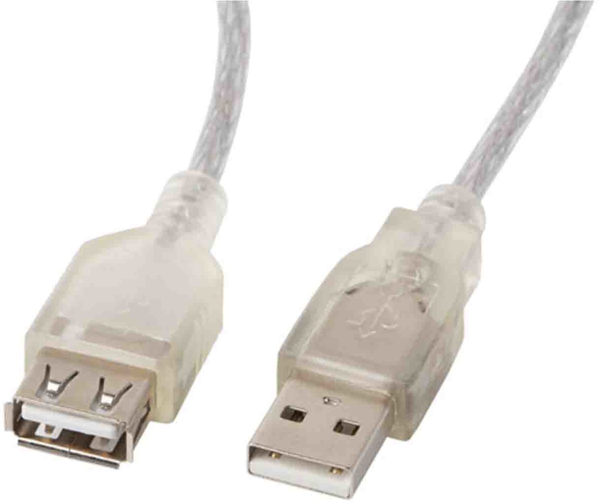 LANBERG Kabel USB 2.0 A/m-A/ż 0.5m przedłużacz CA-USBE-12CC-0005-TR