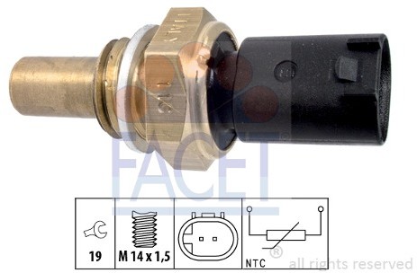 FACET Czujnik, temperatura oleju 7.3350